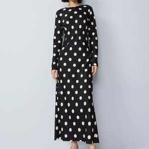 Ann Taylor Petite Dotted Satin Sheath Dress